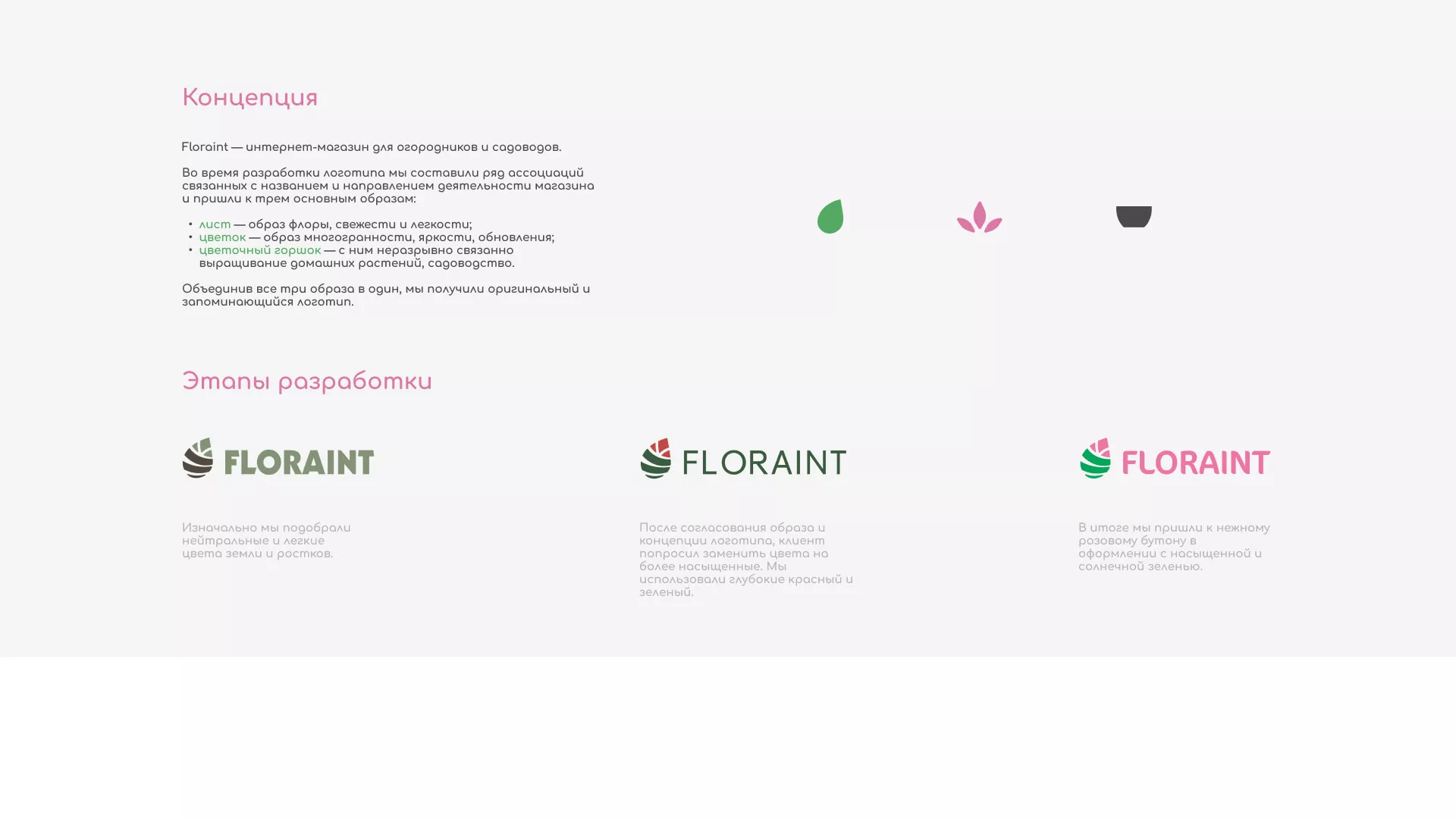 Создание логотипа и интернет-магазина «FLORAINT» в Реутове