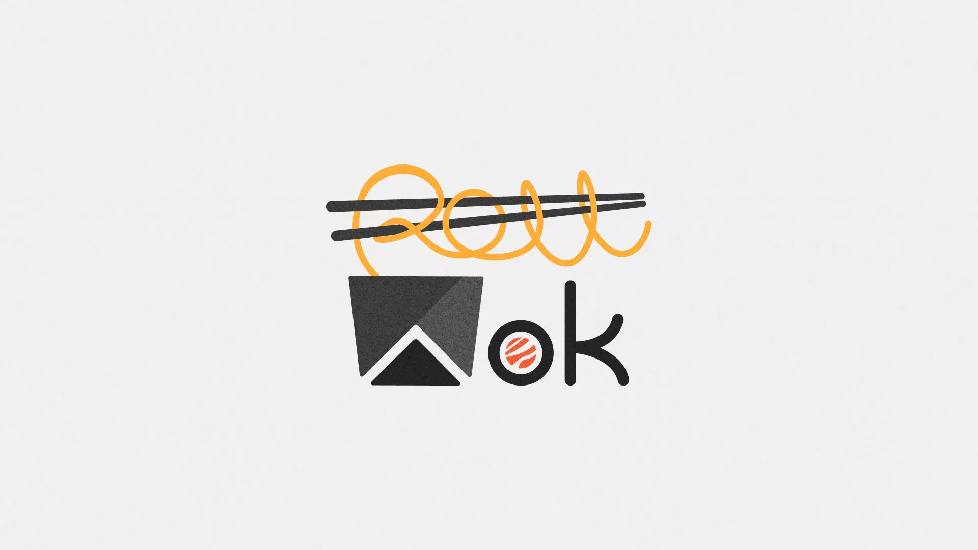 Разработка логотипа суши-бара «Roll Wok Club» в Реутове